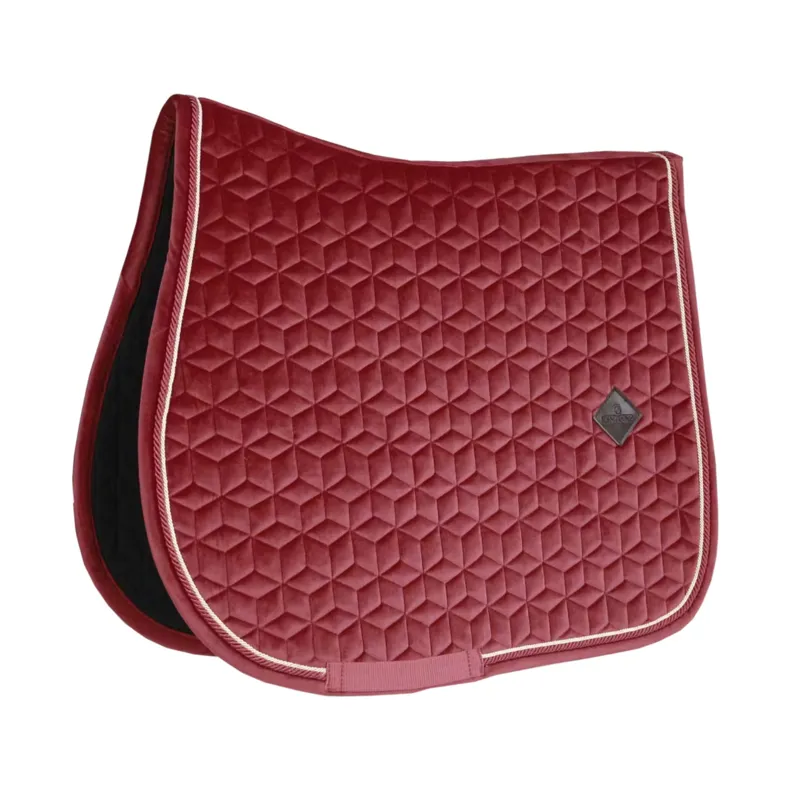 Kentucky Jumping Saddle Pad Velvet in Bordeaux