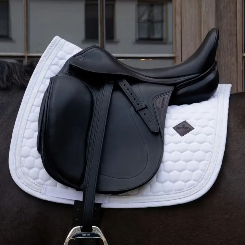 Kentucky Glitter Saddle Pad Dressage in White-1