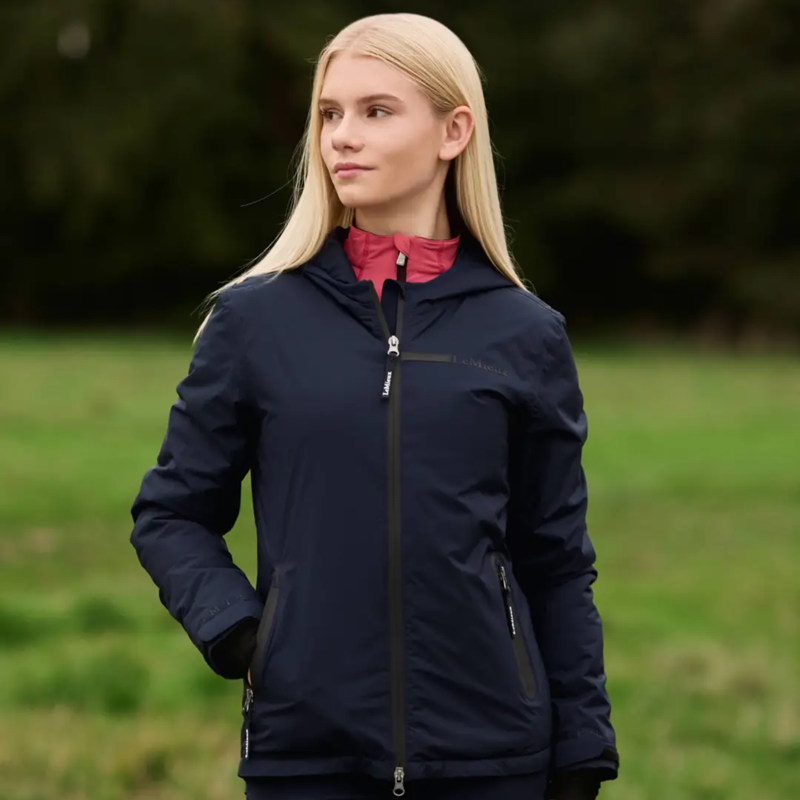 LeMieux Young Rider Thea Waterproof Jacket in Navy-3