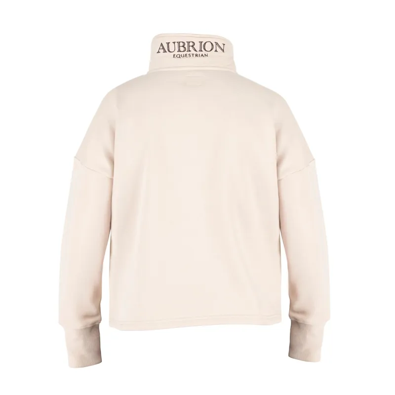 Aubrion Equestrian Quarter Zip Sweater in Oat-5