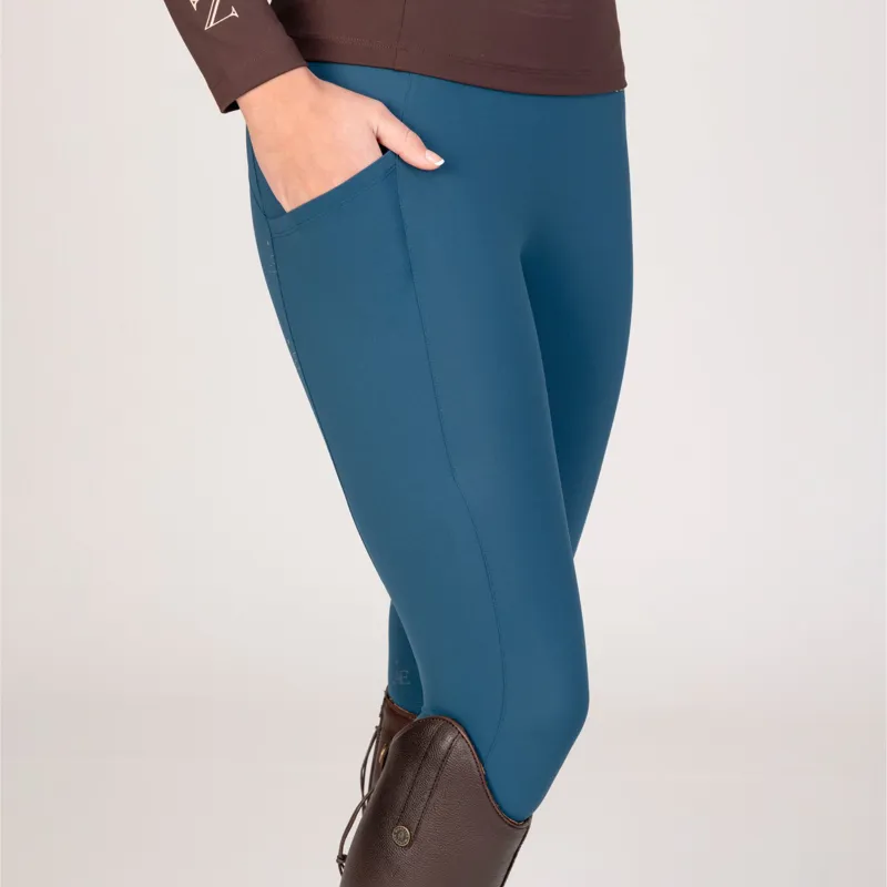 Aubrion Equestrian Winter Riding Tights in Estate Blue-3