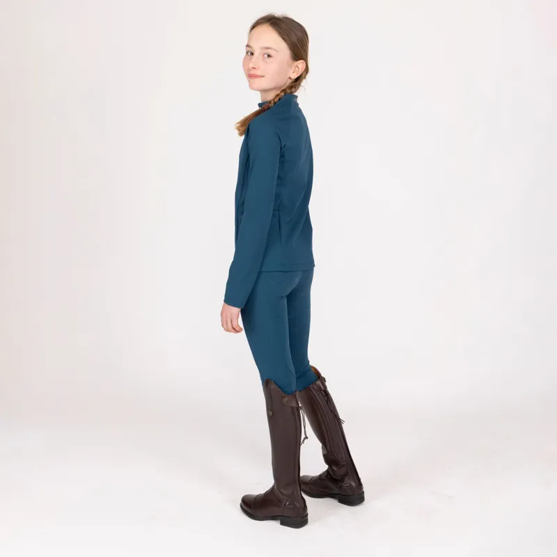 Aubrion Equestrian Winter Long Sleeve Base Layer Young Rider in Estate Blue-3