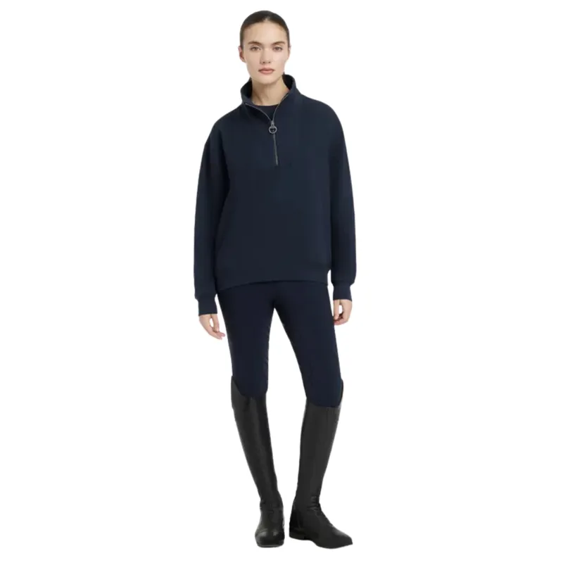 LeMieux Keira Quarter Zip Sweat in Navy-1