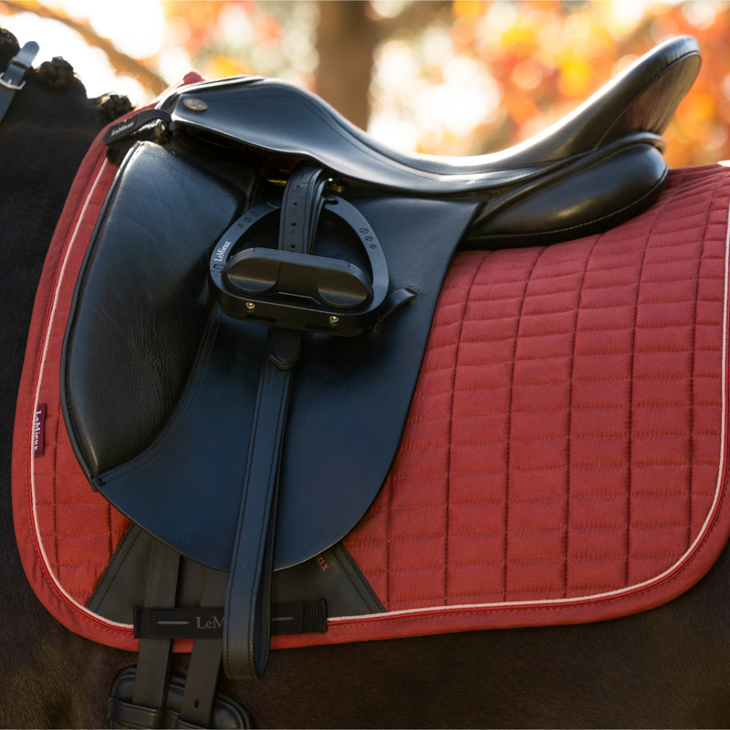 LeMieux Suede Dressage Square in Russet-2
