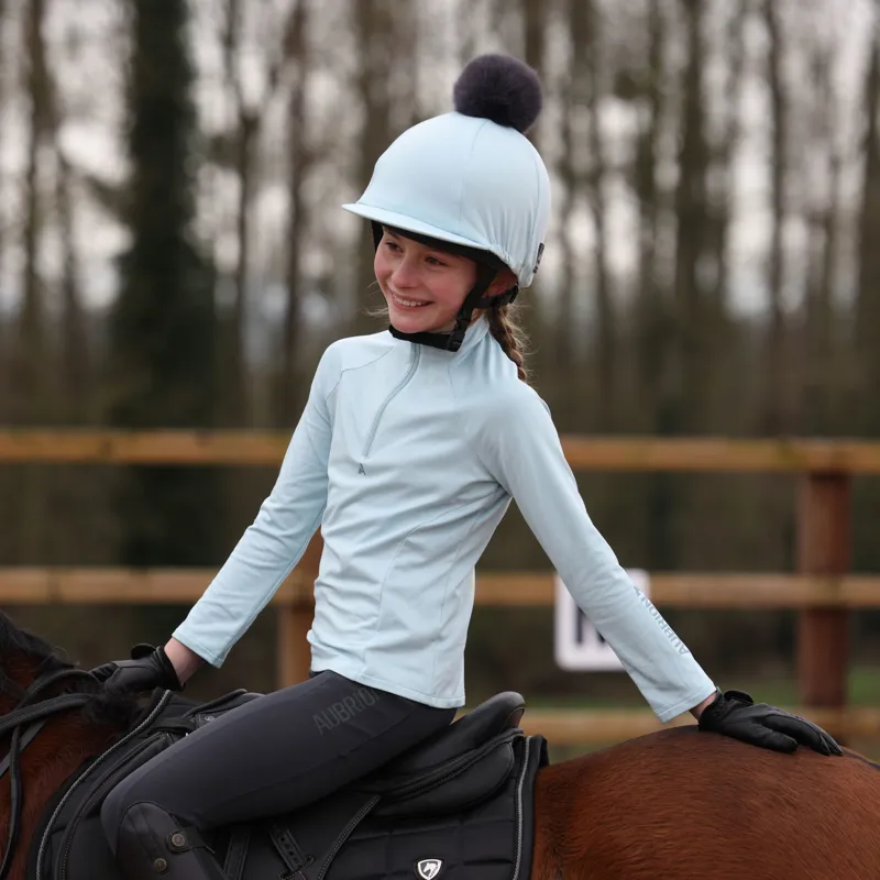 Aubrion React Winter Base Layer Young Rider in Arctic Blue -3