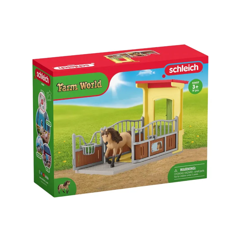 Schleich Pony Box With Iceland Pony Stallion-1