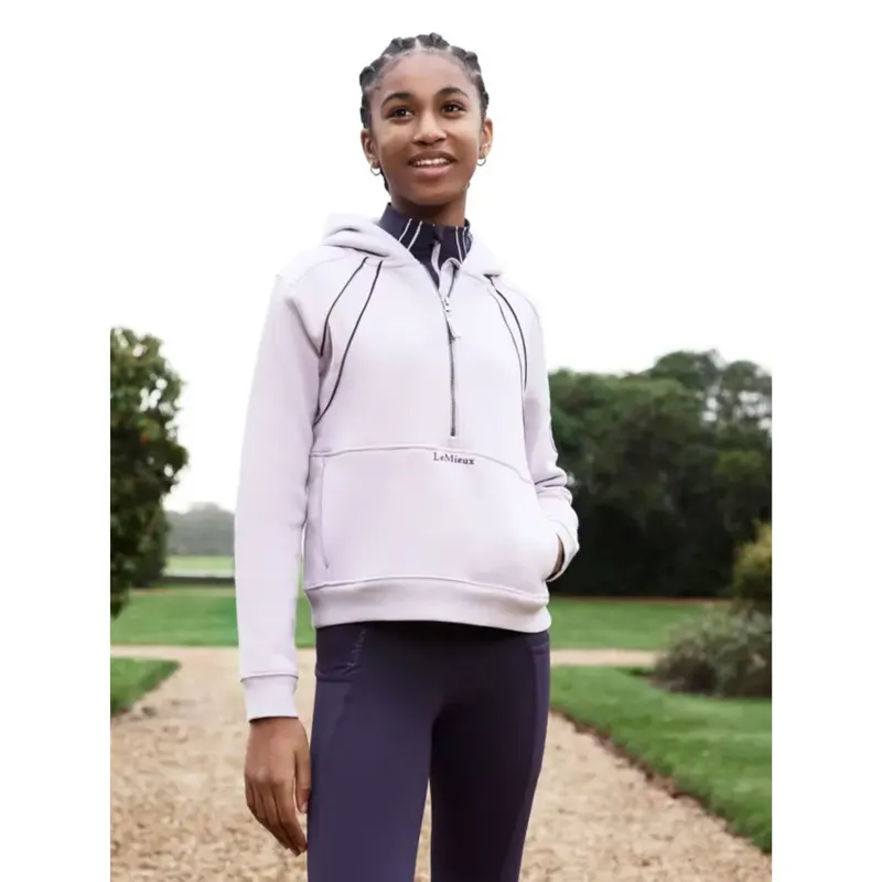 LeMieux Young Rider Hettie 1/2 Zip Hoodie in Lilac-3