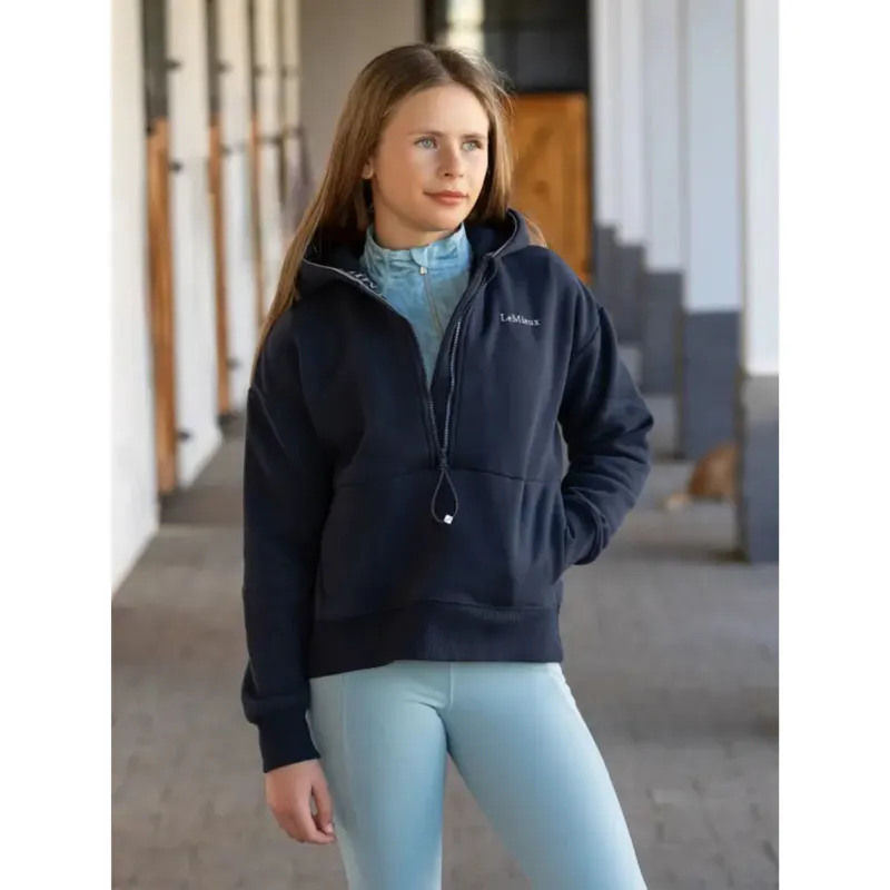 LeMieux Young Rider Hettie 1/2 Zip Hoodie in Navy-3