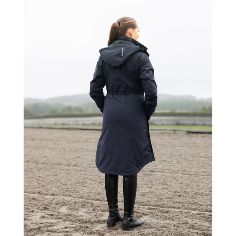 Equidry New Womens Bronte Riding Coat With Removable Hood In Navy-4