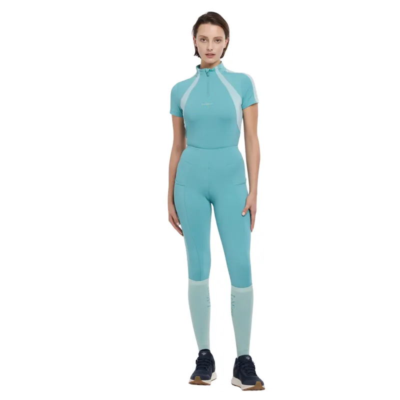LeMieux Maria Mesh Short Sleeve Baselayer in Lagoon-2