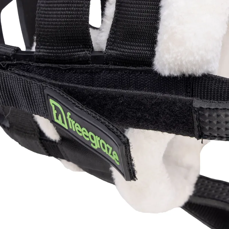 FreeGraze Deluxe AirFlow Detachable Grazing Muzzle in Black-3