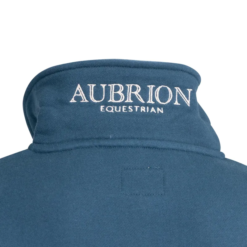 Aubrion Equestrian Quarter Zip Sweater  Young Rider in Estate Blue -2