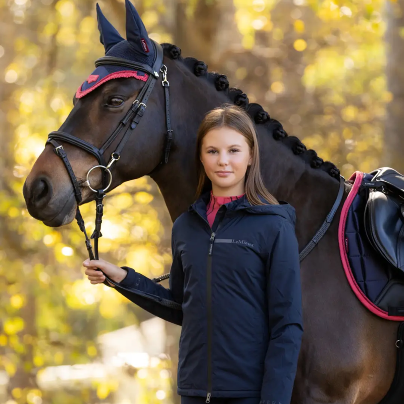 LeMieux Young Rider Thea Waterproof Jacket in Navy-4