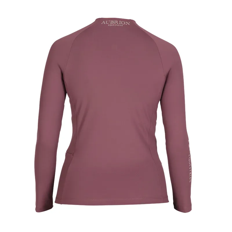 Aubrion Equestrian Winter Long Sleeve Base Layer in Thistle-1