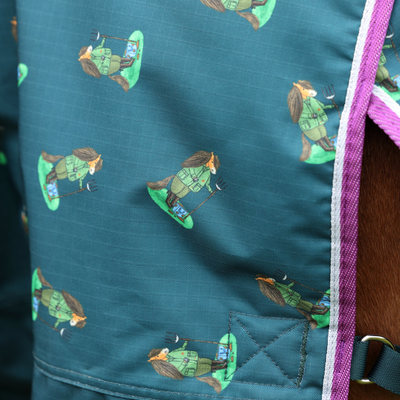 Tikaboo Winnie and Me 100 Turnout Rug in Green-5