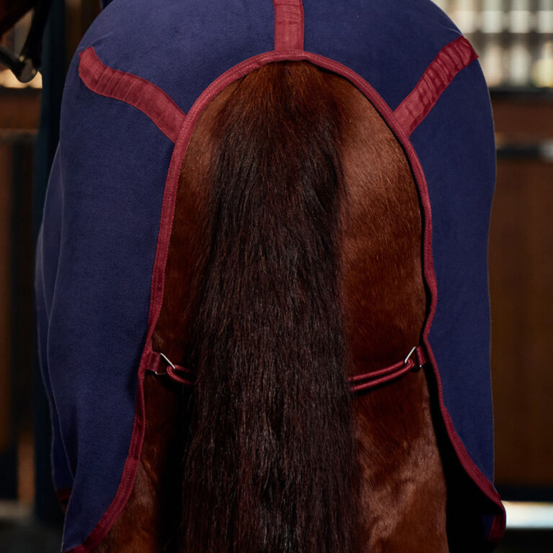 Weatherbeeta Anti-Static Fleece Combo Rug in Navy/Burgundy-5