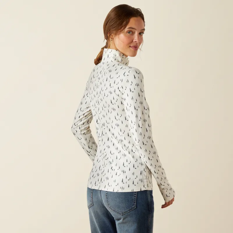 Ariat Lowell 3.0 1/4 Zip Baselayer in Forest Horses-1