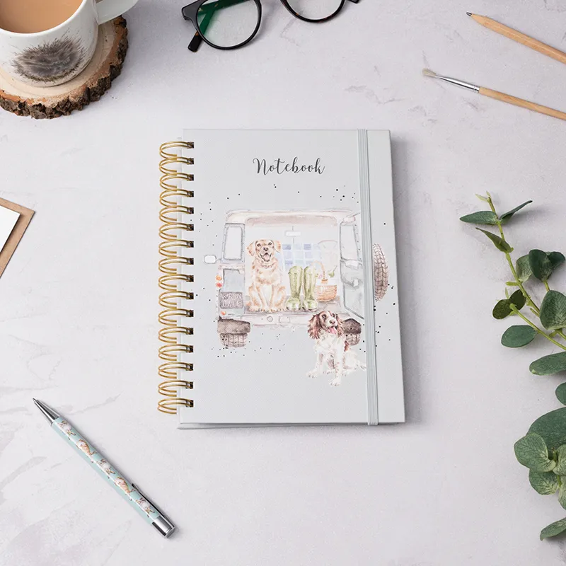 Wrendale Designs  Paws For a Picnic A5 Spiral Bound Notebook-1