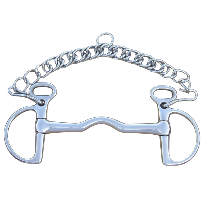 Buckley Bits Kimblewick Plain Bit in Silver