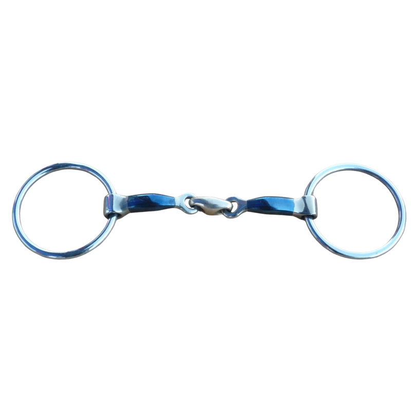 Shires Bits Blue Sweet Iron Loose Ring with Lozenge 5.5 inches
