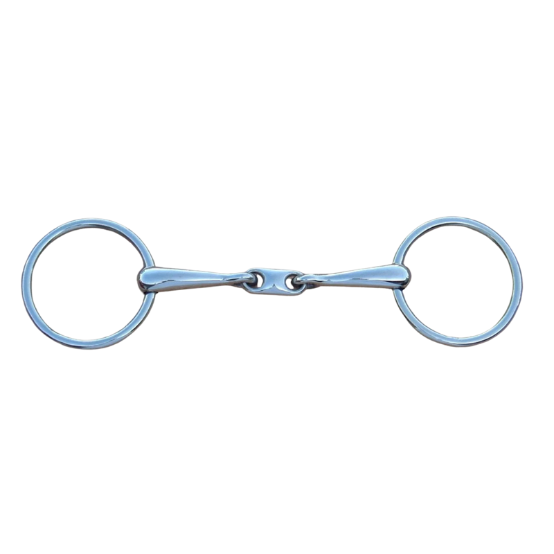 Mors Frein de Cheval Anneau en Fer Snaffle Bit Deux Anneaux