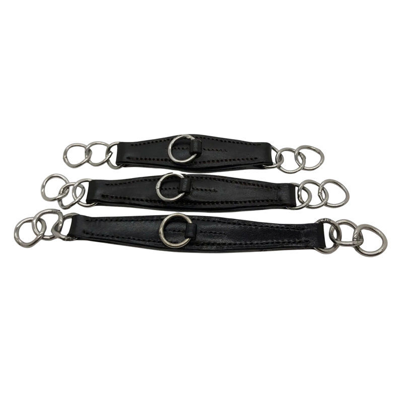Townfields Saddlers Ltd Leather Curb Chains in Black