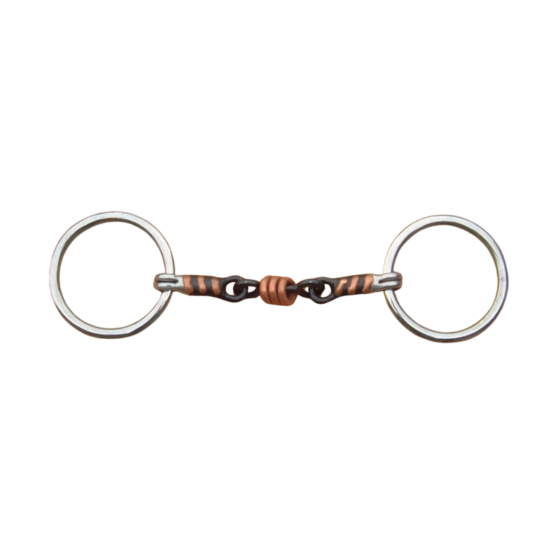 Buckley Bits Sweet Iron Loose Ring Copper Roller Bit in Silver