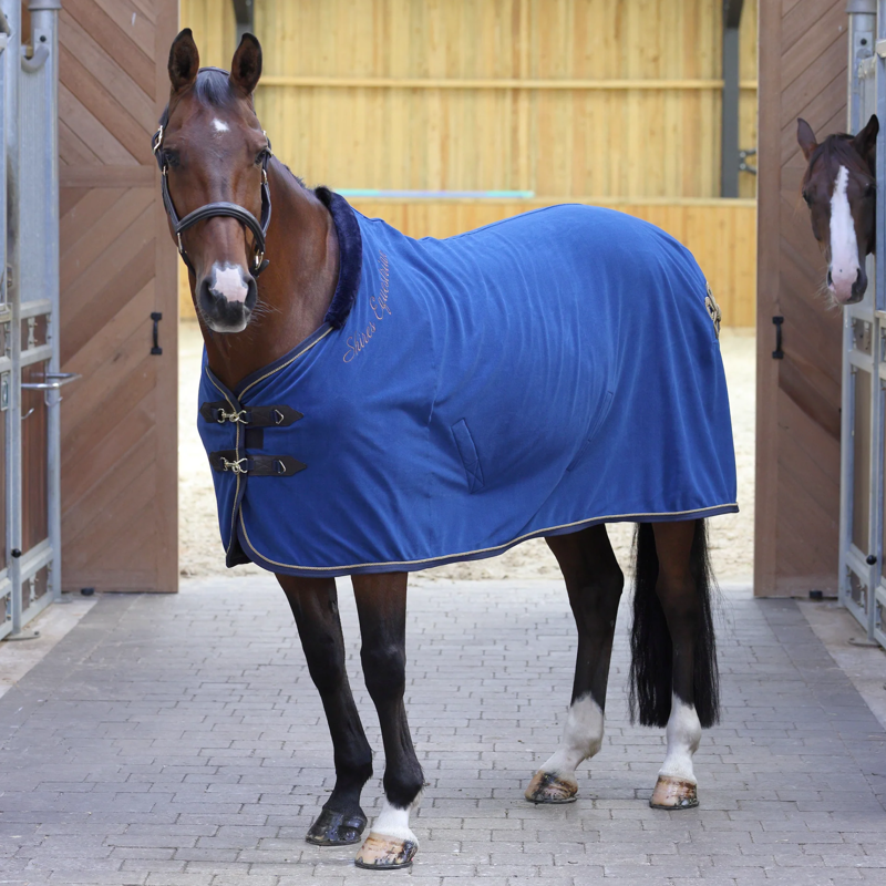 Shires Deluxe Fleece Show Rug in Navy