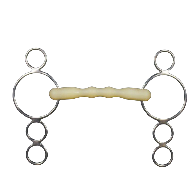 Happy Mouth Horse Bits Show Jump Straight Bit 3 Ring