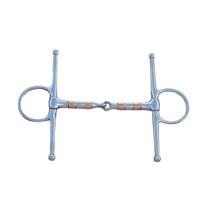 Buckley Bits Full Cheek Copper Roller Bit in Silver