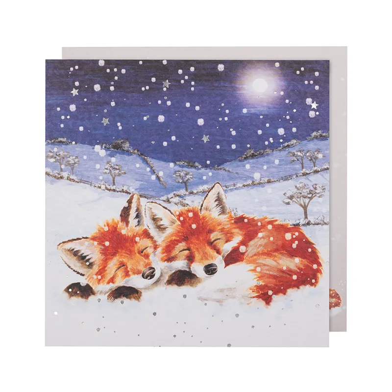 Wrendale Designs Foxes In The Snow Luxury Boxed Christmas Cards