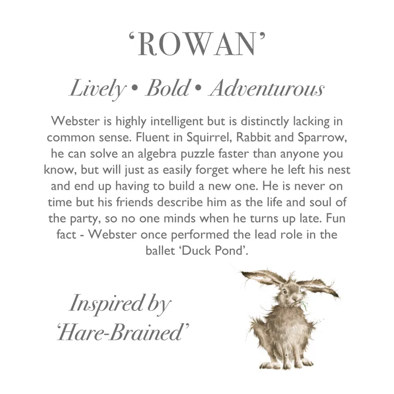 Wrendale Designs Rowan Hare Plush Keyring-2