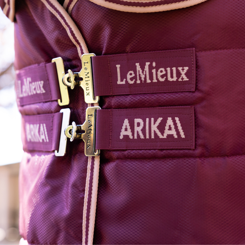 LeMieux Arika Stable-Tek With Neck 200g Rug in Blackberry-1