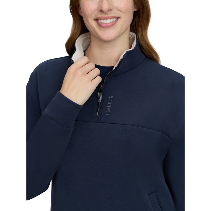 LeMieux Scarlet Quarter Zip Sweat in Navy-2