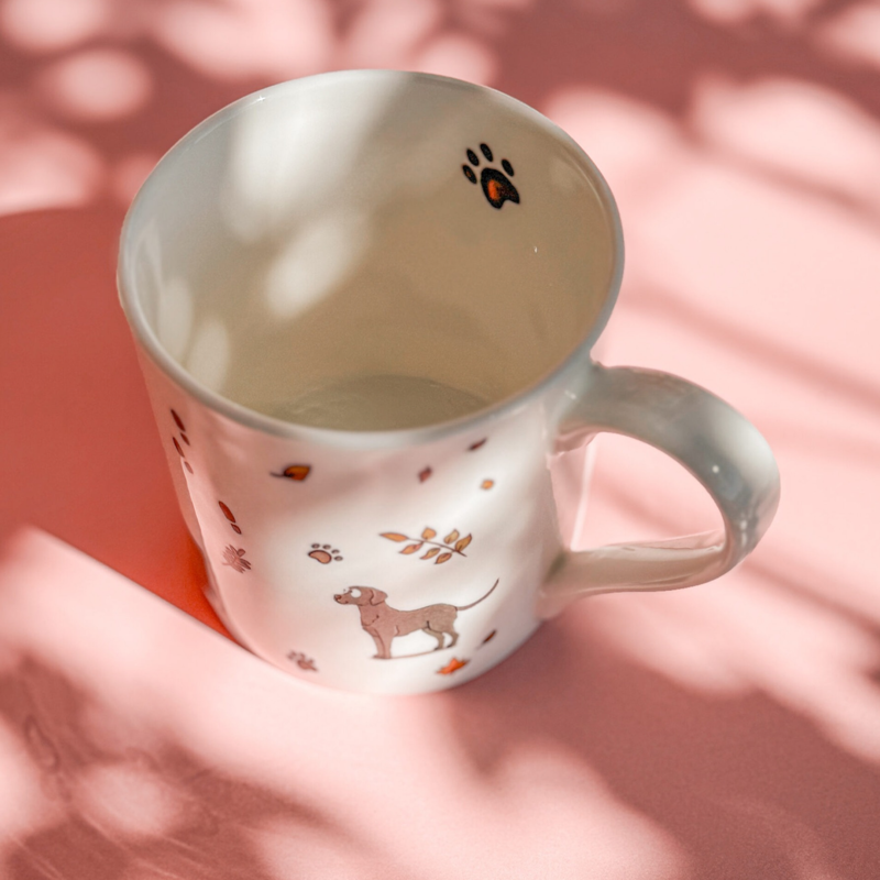 Emily Cole Black Labrador Fine Bone China Mug-2
