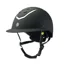 Charles Owen Kylo Riding Hat Black Matt/Silver Wide Peak with Mips