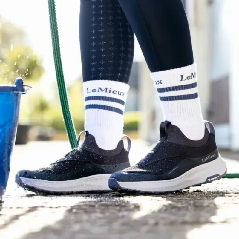 LeMieux Kanta Slip On Waterproof Trainer in Navy-1