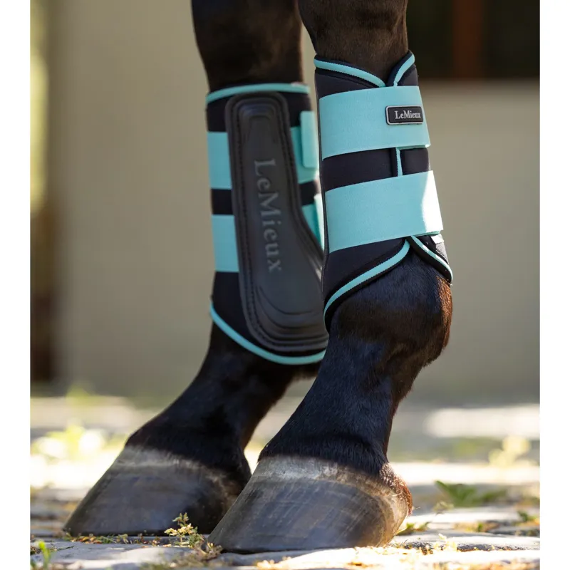 LeMieux Grafter Brushing Boots in Lagoon
