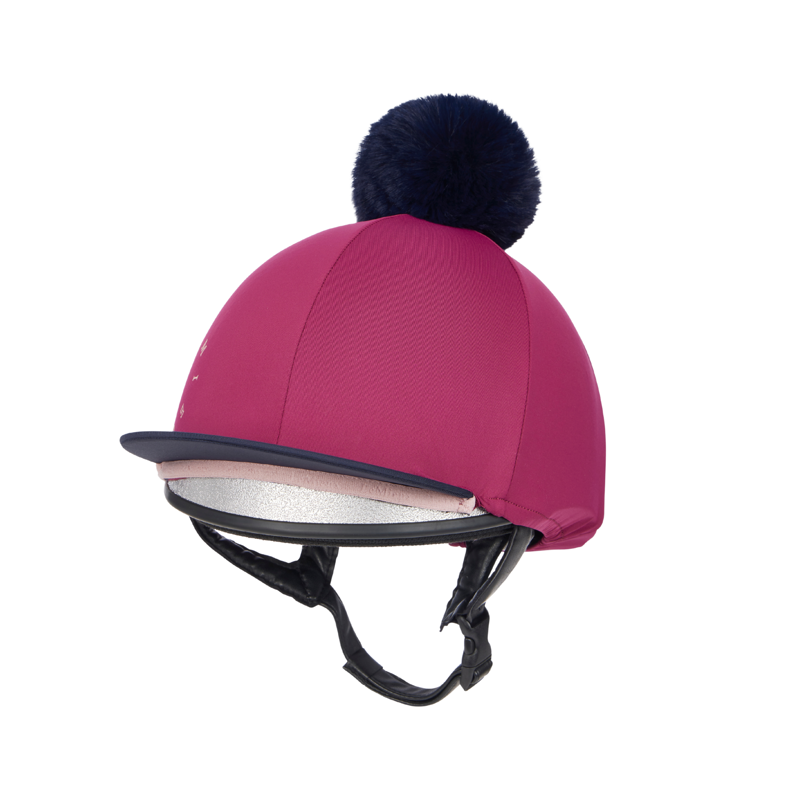 LeMieux Classique Pom Hat Silk in Blackberry-1
