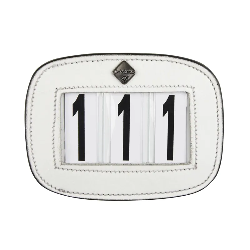 LeMieux Leather Saddle Pad Number Holder in White