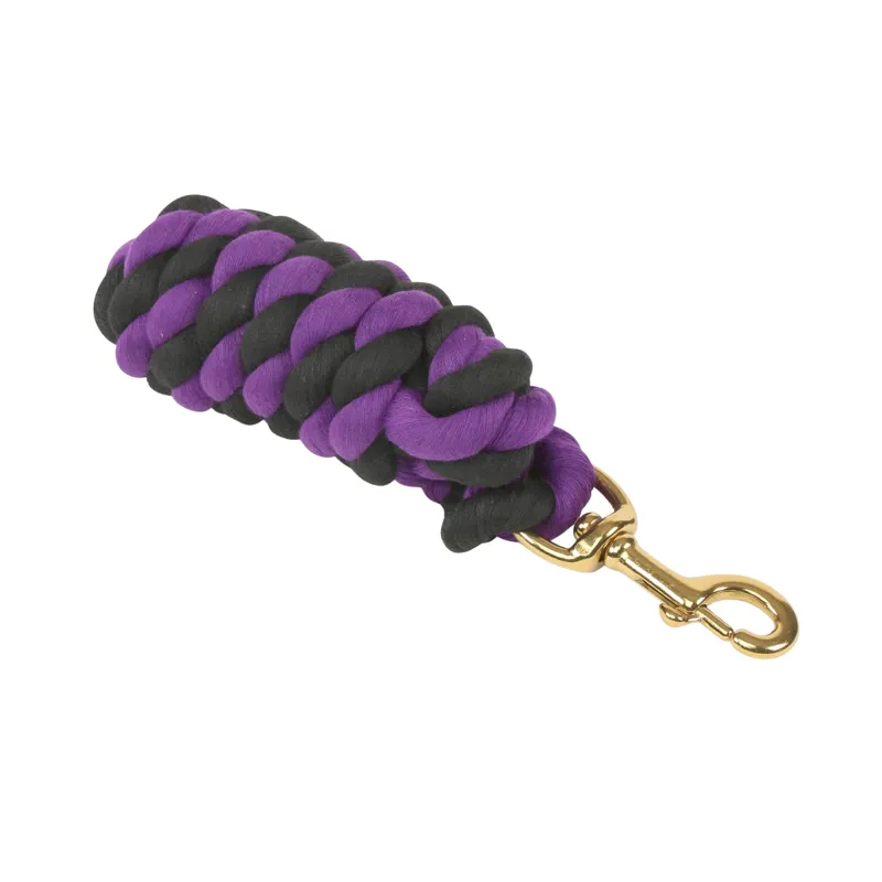 ARMA Headcollar Lead Rope With Trigger Clip in Black/Purple