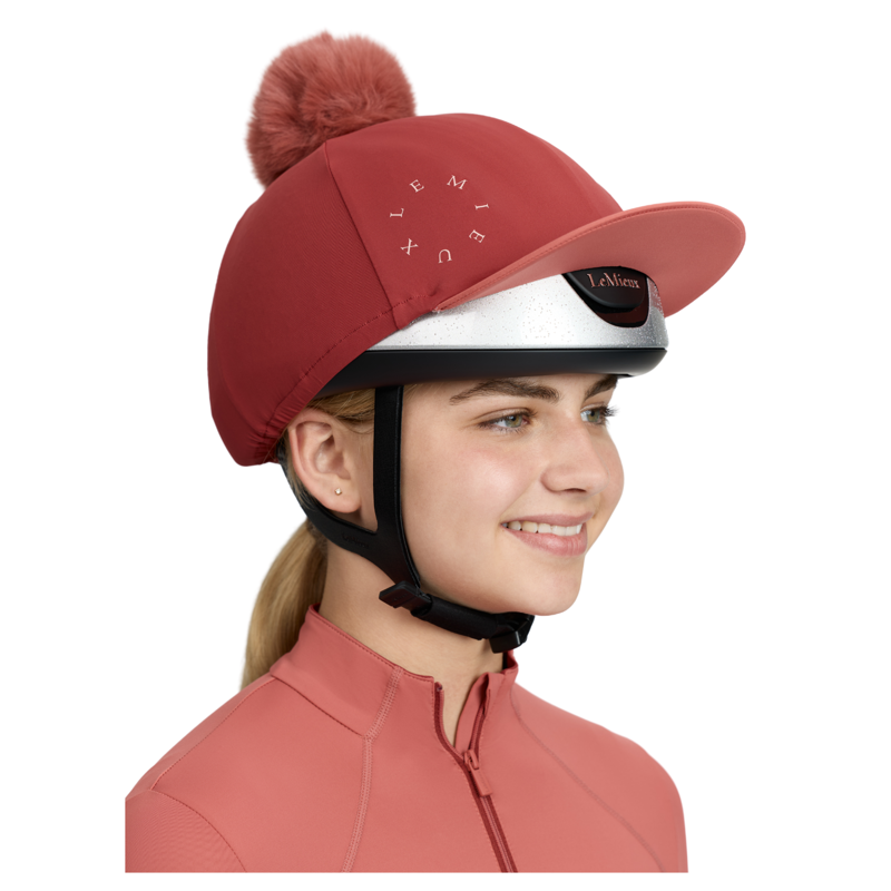 LeMieux Classique Pom Hat Silk in Russet-2