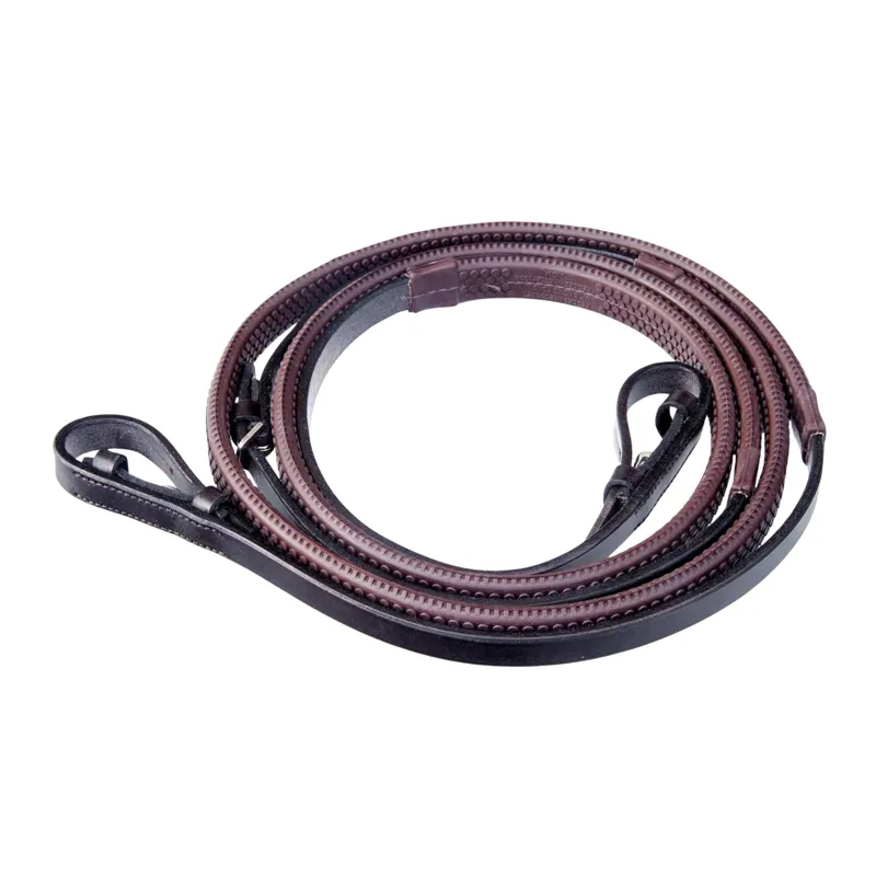 Townfields Full Rubber Covered Reins in Brown