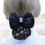 Equetech Velvet Crystal Bow and Net in Black