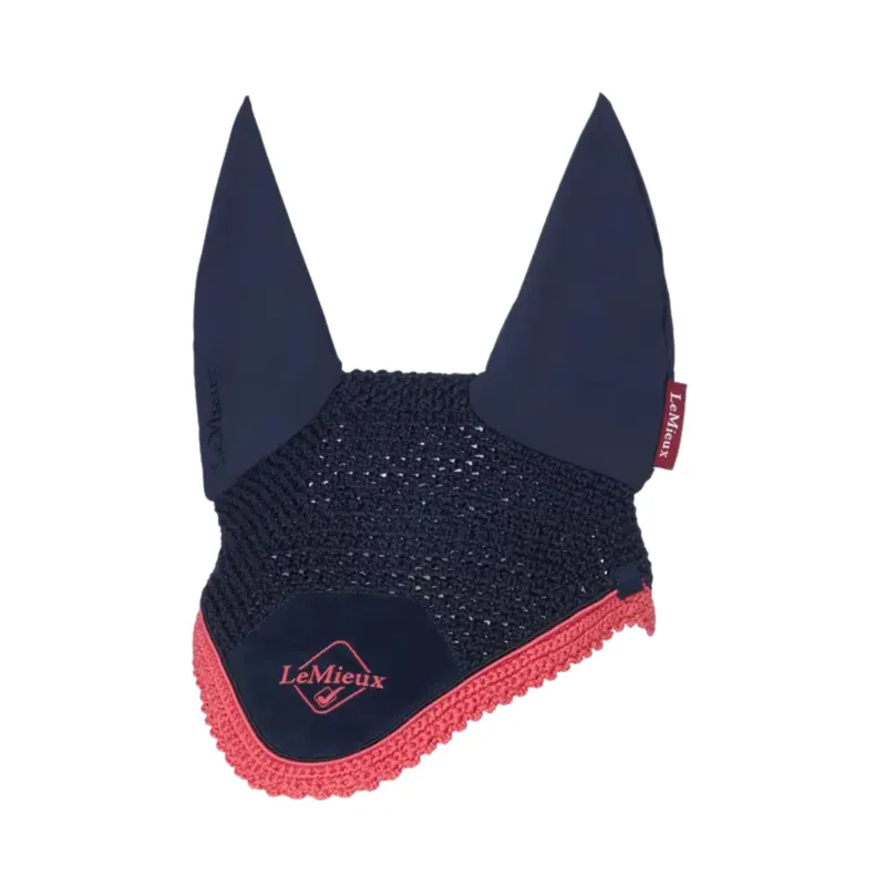 LeMieux Classic Fly Hood in Navy/Cranberry