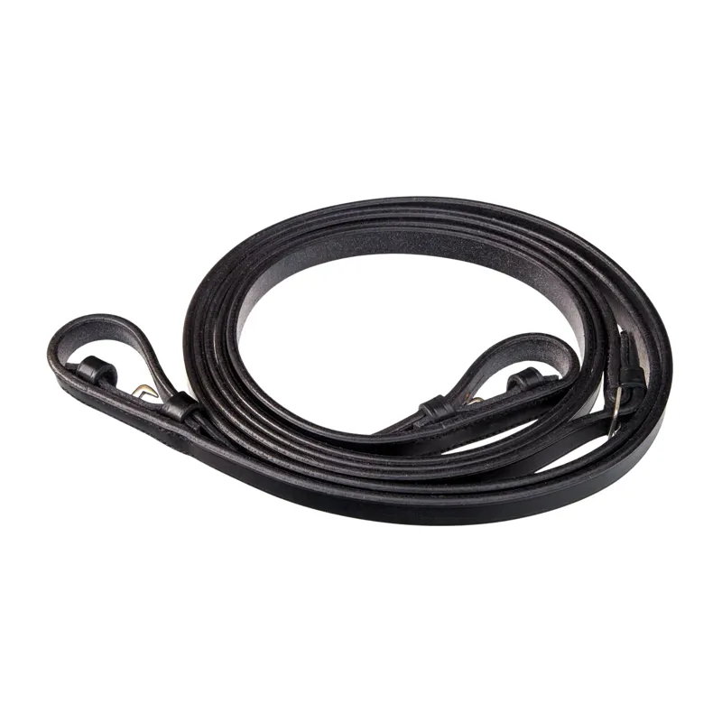 Townfields Plain Leather Reins in Black