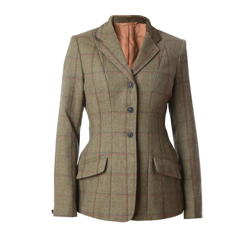 Equetech Ladies Launton Deluxe Tweed Riding Jacket in Green
