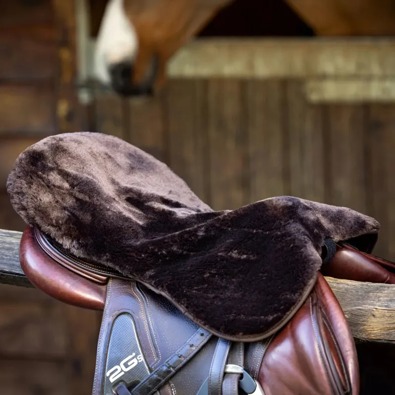 LeMieux Lambskin Seat Saver in Brown-1