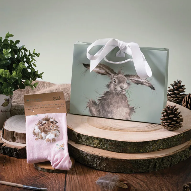 Wrendale Designs Grinny Pig Women's Socks in Pink-1