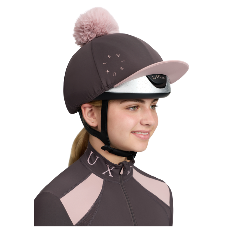 LeMieux Classique Pom Hat Silk in Cocoa-2